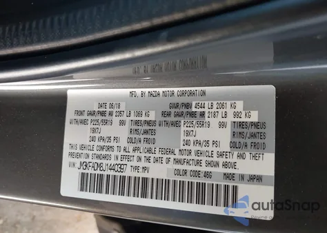 2018 Mazda Cx-5 Grand Touring from USA, damaged, VIN JM3KFADM8J1440397